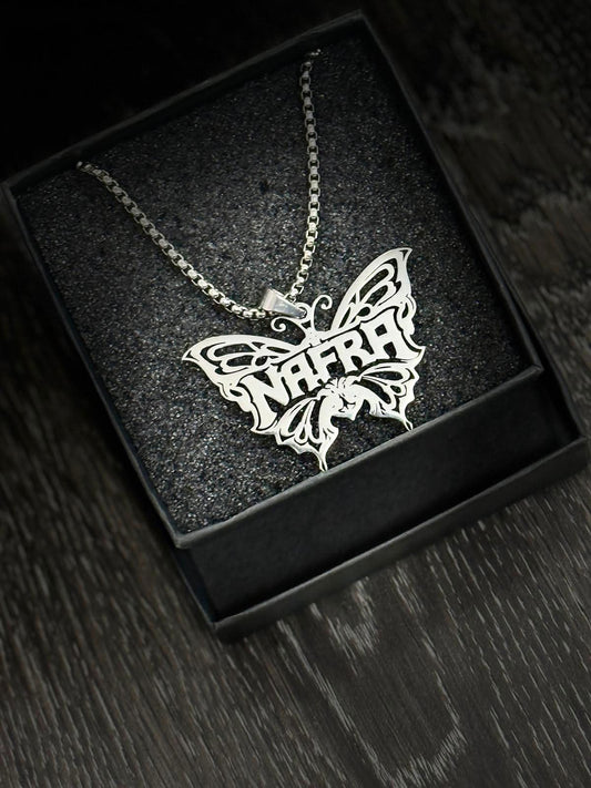 Nafra Silver Butterfly Chain