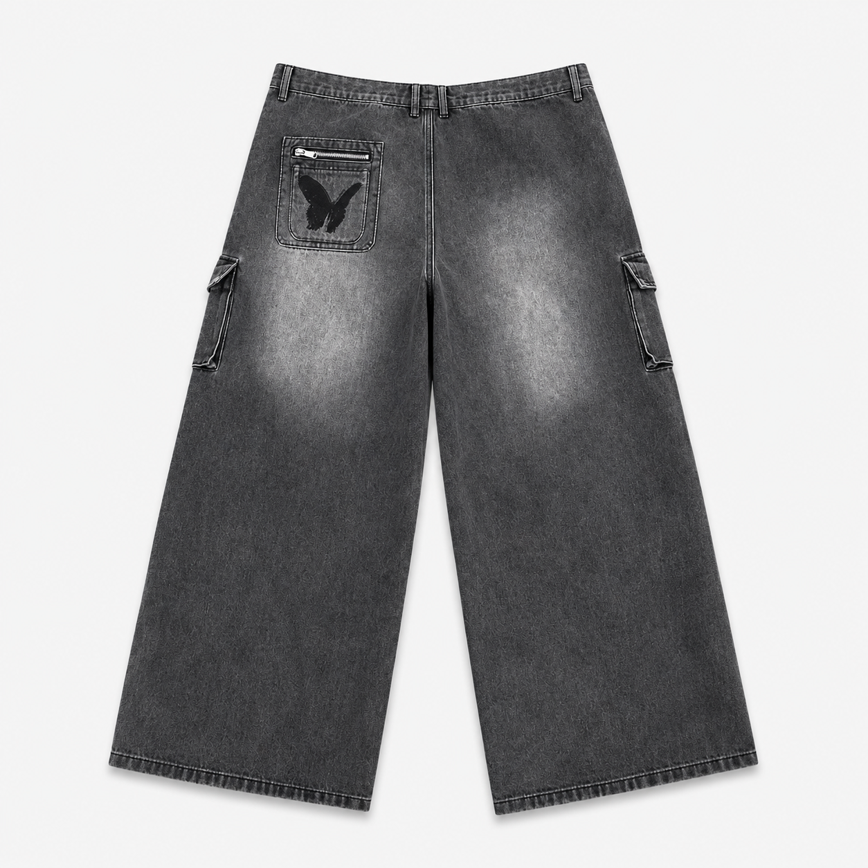 Shadowfade Cargo Baggy Denim Jeans