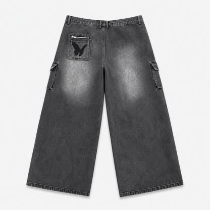 Shadowfade Cargo Baggy Denim Jeans