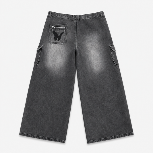Shadowfade Cargo Baggy Denim Jeans