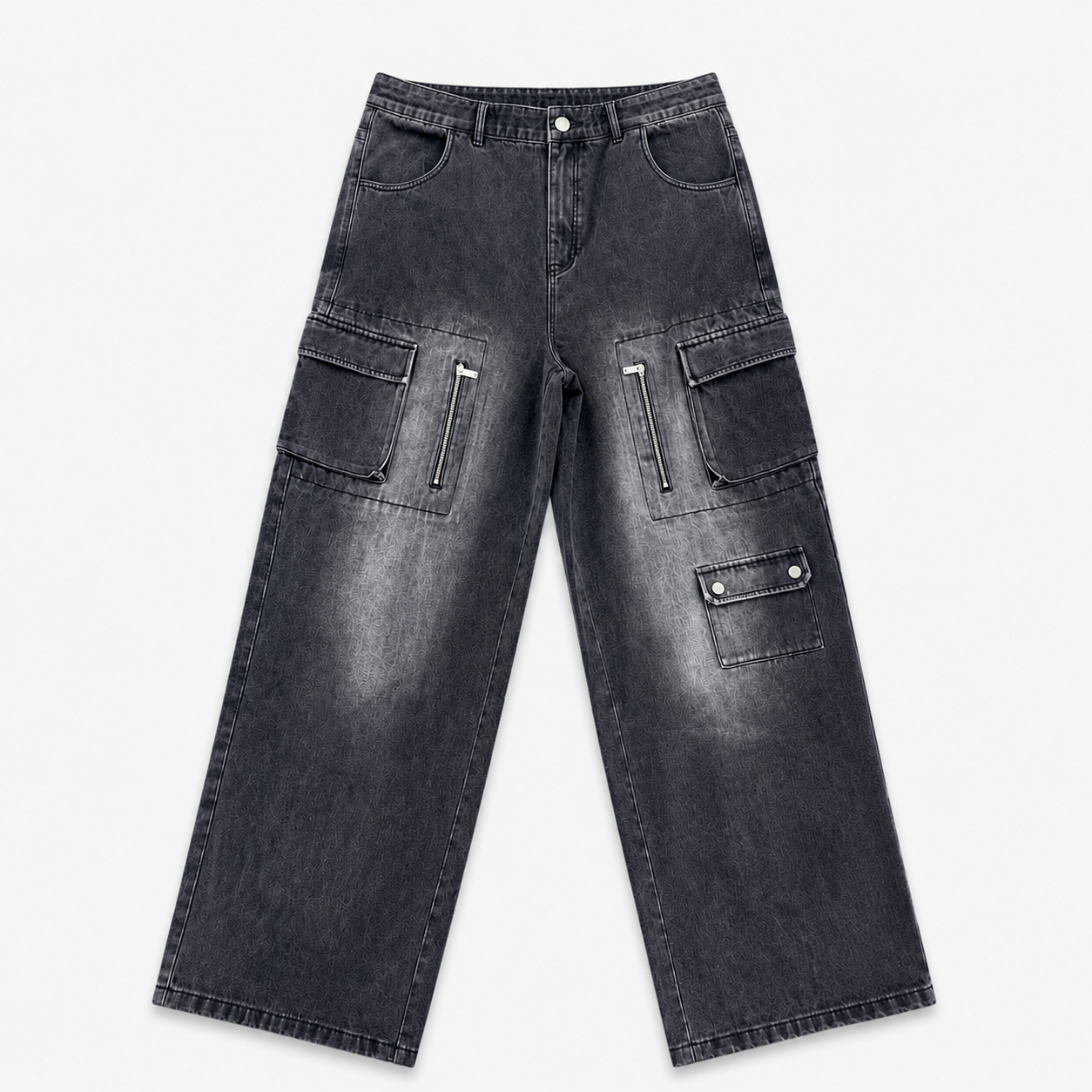 Shadowfade Cargo Baggy Denim Jeans